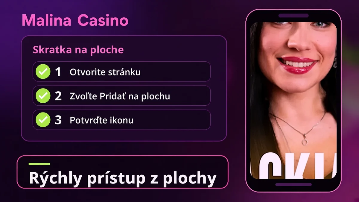 Pridanie Malina Casino na plochu smartfónu – postup v troch krokoch