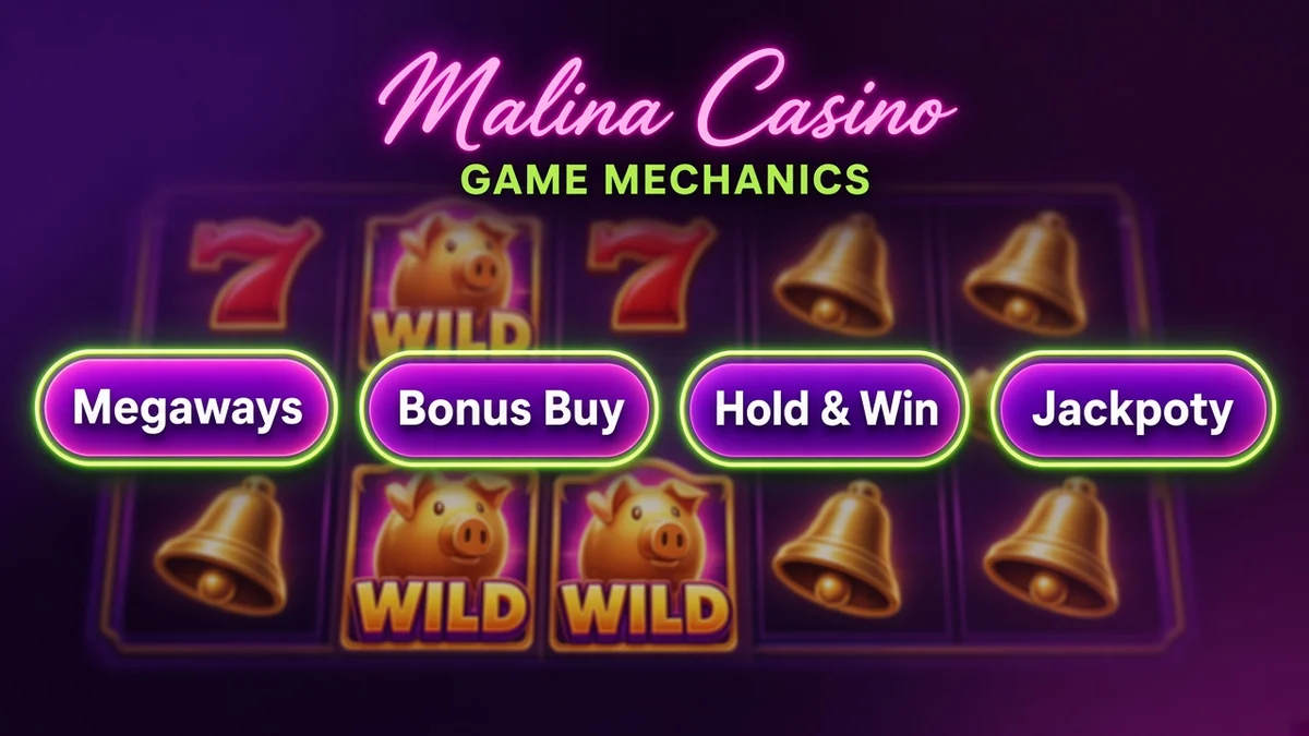 Herné mechaniky v Malina Casino – Megaways, Bonus Buy, Hold & Win a jackpoty